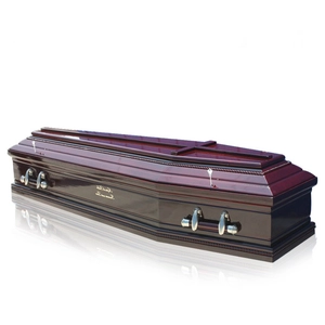 High quality factory price paulownia funeral wooden coffin, solid wood casket for sale