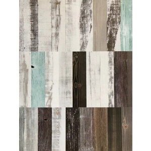 carbonizing and antique board with multiple different colors and textures