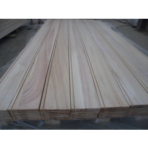 paulownia edge glued board for wall panel with groove
