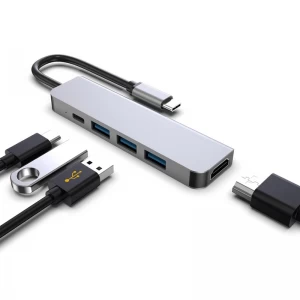Chine E-Sun 5 in 1 Type C USB C Hub Docking Adapter to 3.0 USB & 4K UHD HUB For Laptop fabricant