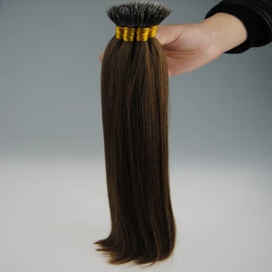China 0.5g per strand double drown nano ring hair extension fabricante