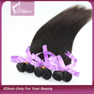 China 10"-30" Inch Natural Color Straight Human Hair Weft Grade 7A Wholesale Remy Hair Weave Extension fabricante