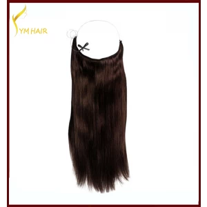 中国 10''-30'' halo human Hair extension Halo Hair Brazilian Human Hair Extensions Mixed colors 制造商