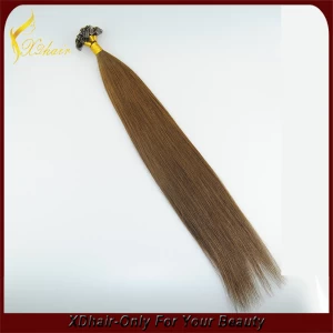 中国 100% Human Virgin Remy Hair Flat Tip Hair Extension Factory Wholesale Pre-bonded Hair メーカー