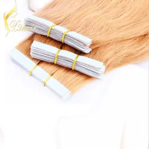 China 100% Unprocessed Virgin Hair Grade 5A Tape Hair Extensions European Remy fabricante