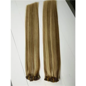 Cina 100% Virgin remy virgin indian hair clip in hair extensions free sample produttore