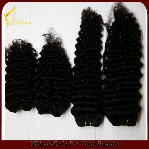 porcelana 100% brazilian human hair weave extensions short indian remy deep wave hair weave fabricante