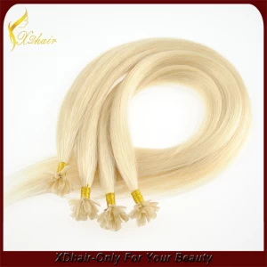 An tSín 100 cheap remy u tip hair extension wholesale blonde hair brazilian remy hair déantóir