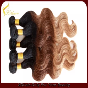 Chine 100% human hair dip dye ombre color body wave human hair weft fabricant