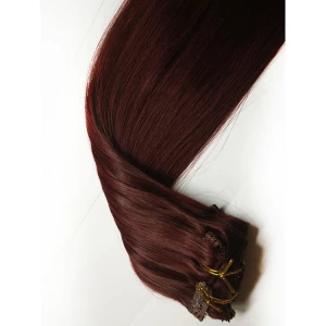 An tSín 100 human hair extension clip in hair indian déantóir