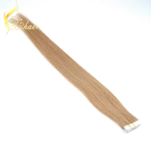 China 100 percent indian remy human raw unprocessed wholesale indian virgin tape hair Hersteller