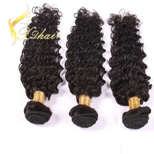 China 100% remy hair Cheap human hair weaving Virgin Hair extensions Black Color unprocessed brazilian Virgin hair Deep wave fabricante
