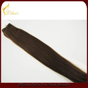 中国 100％レミー人間の髪の毛の横糸の工場卸売価格の毛の織り メーカー