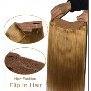China 120G Double Drawn Brazilian Flip in hair extension fabrikant