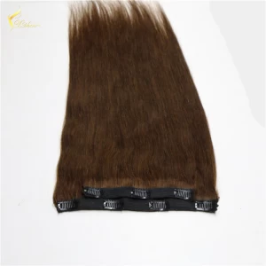 porcelana 160g double drawn clip in human hair extension top quality clip hair extension qingdao factory fabricante
