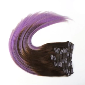 China 18 clips clip in hair extensions ~6 pcs per set,per pc with 3 clips fabricante