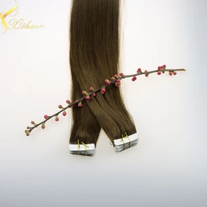 中国 20 years experience manufacturer wholesale No tangle&shed 18inches tape human hair extensions 制造商