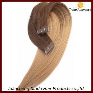 China 2014 hot selling top quality high quality ombre tape in extensions manufacturer