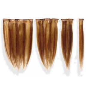 中国 2015 Best Quality Cheap 100% Human Peruvian Virgin Hair,1B Color Straight Wave Clip In Hair Extension 制造商