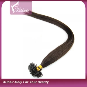 China 2015 New 100% Human Hair Brazilian Virgin Human Hair Hot Fusion Keratin Tipped Human Hair Extension U Tip Hair Extensions manufacturer