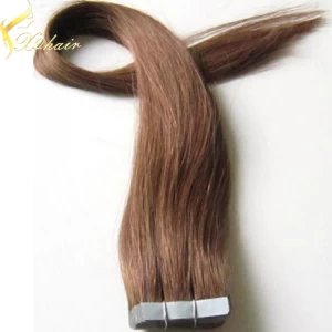 중국 2015 good feedback direct factory wholesale indian remy tape hair extensions 제조업체