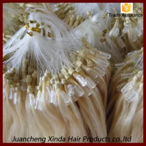 中国 2015 new arrival Micro Loop Ring virgin russian human hair extensions 1g/s 100s ombre micro ring loop hair extensions 制造商