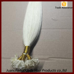 中国 2015 new arrival factory wholesale price natural straight nail tip hair extension 制造商