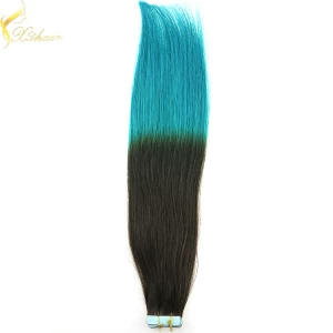 Chine 2015 new products cheap remy european double sided tape hair with logo fabricant