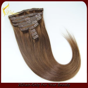 China 2015best selling brazillian hair clip in hair extensions for black women manufacturer