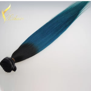 China 2016  220 grams full head clip in hair extensions/grey color clip in hair extension/ombre hair extension clip in fabrikant