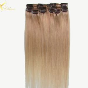 China 2016 Best sale new arrival luxury 120g double drawn clip in hair extension fabricante