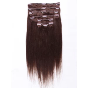 中国 2016 Hot Selling!!! Direct Factory Wholesale Double Drawn Thick Ends Remy Clip In Hair Extension メーカー
