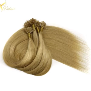 An tSín 2016 double drawn unprocessed 100 cheap remy keratin bond hair extensions déantóir