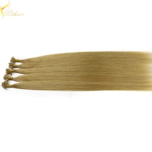 中国 2016 double drawn unprocessed remy 100 keratin tip human hair extension メーカー
