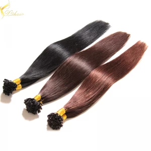 Cina 2016 double drawn unprocessed remy U tip hair extensions indian produttore