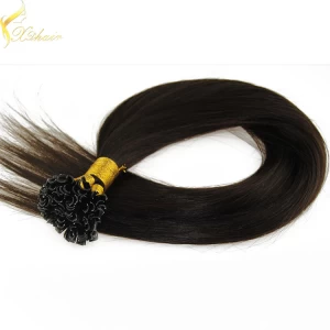 中国 2016 factory price Italy glue pre-bonded u tip hair russian hair 1g strands 制造商