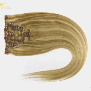 An tSín 2016 hot selling factory price clip in human hair topper remy déantóir