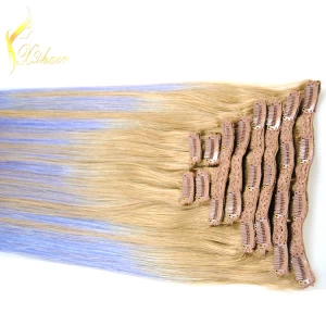 Chine 2016 new product top grade balayage clip in hair extension fabricant