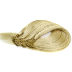 An tSín 2016 unprocessed remy 100% Brazilian Human Hair keratin hair double drawn déantóir