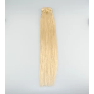 Chine 2016 wholesale alibaba full head blonde color 100% human hair weave 18inch cheap virgin peruvian hair fabricant