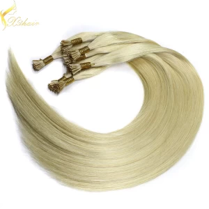 China 2017 new arrivals last 12 months full cuticle double drawn italy pre bonded hair fabricante