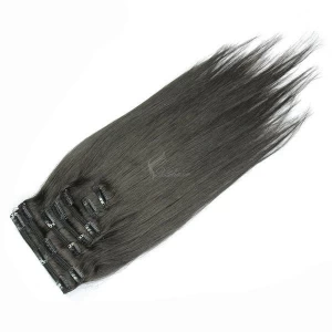 China 220g human clip in hair extensions for black women clip in hair manufacturer