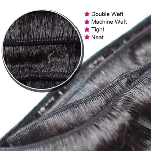 An tSín 24inches natural straight #1b wholesale brazilian virgin hair weave bundles free weave hair packs déantóir
