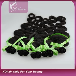 China 5A  unprocessed natural color body wave brazilian Hair Weft manufacturer