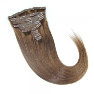 China 5a grade virgin brazilian 100% human hair clip in remy hair extensions 200g lace manufacturer