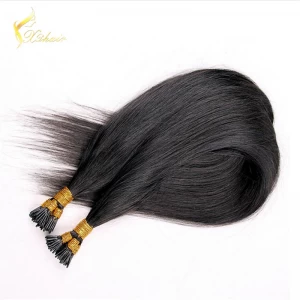 China 6A, 7A, 8A 100% human hair high quality popular cheap wholesale 0.5/0.8/1.0g peruvian pre bonded hair Keratin hair i tip hair fabricante