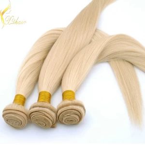 中国 6A 7A 8A 100% virgin human hair virgin brazilian straight wave Gold long straight hair メーカー