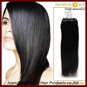 China 6A Grade Fashion Keratine Fusion Loop Tip Hair 100% Goedkope Indian Remy Micro Lus Ring Human Hair Extension 1g fabrikant