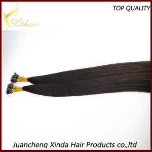 Китай 6a cheap keratin virgin human remy i tip 100% virgin indian remy hair extensions производителя