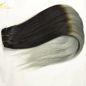 China 7A ombre brazilian hair two tone double drawn two tone brazilian hair weave bundles fabricante